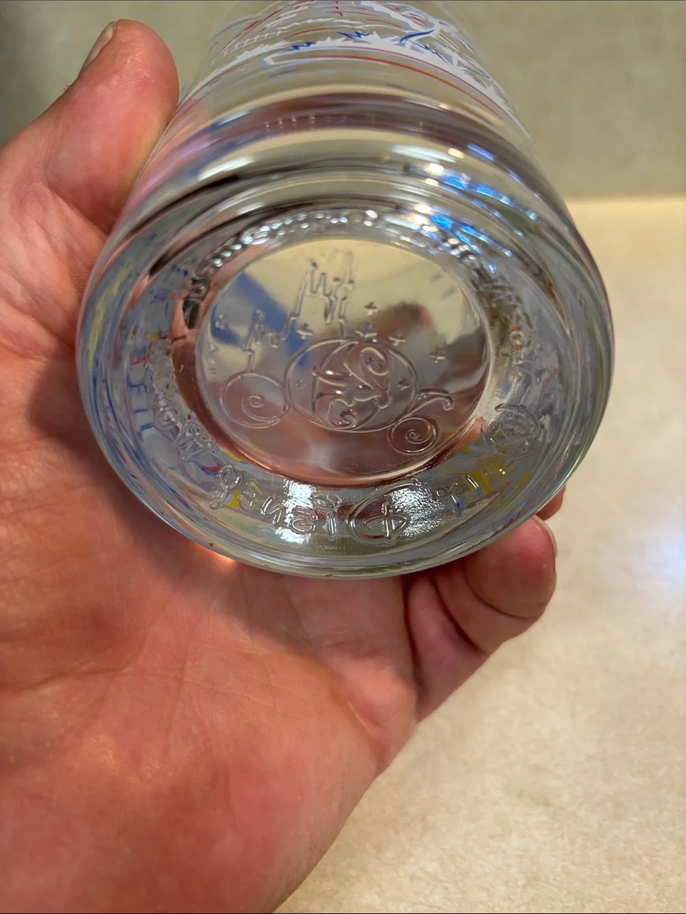 Walt Disney World 25 Year Anniversary Remember The Magic Glass 5 ⅛” Mickey Mouse